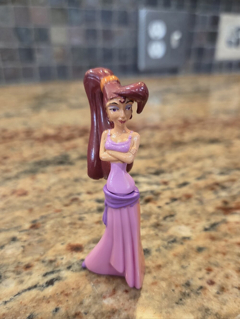 Disney Hercules Mini 3” Figure Plastic Toy Cake Topper Vintage Happy Meal